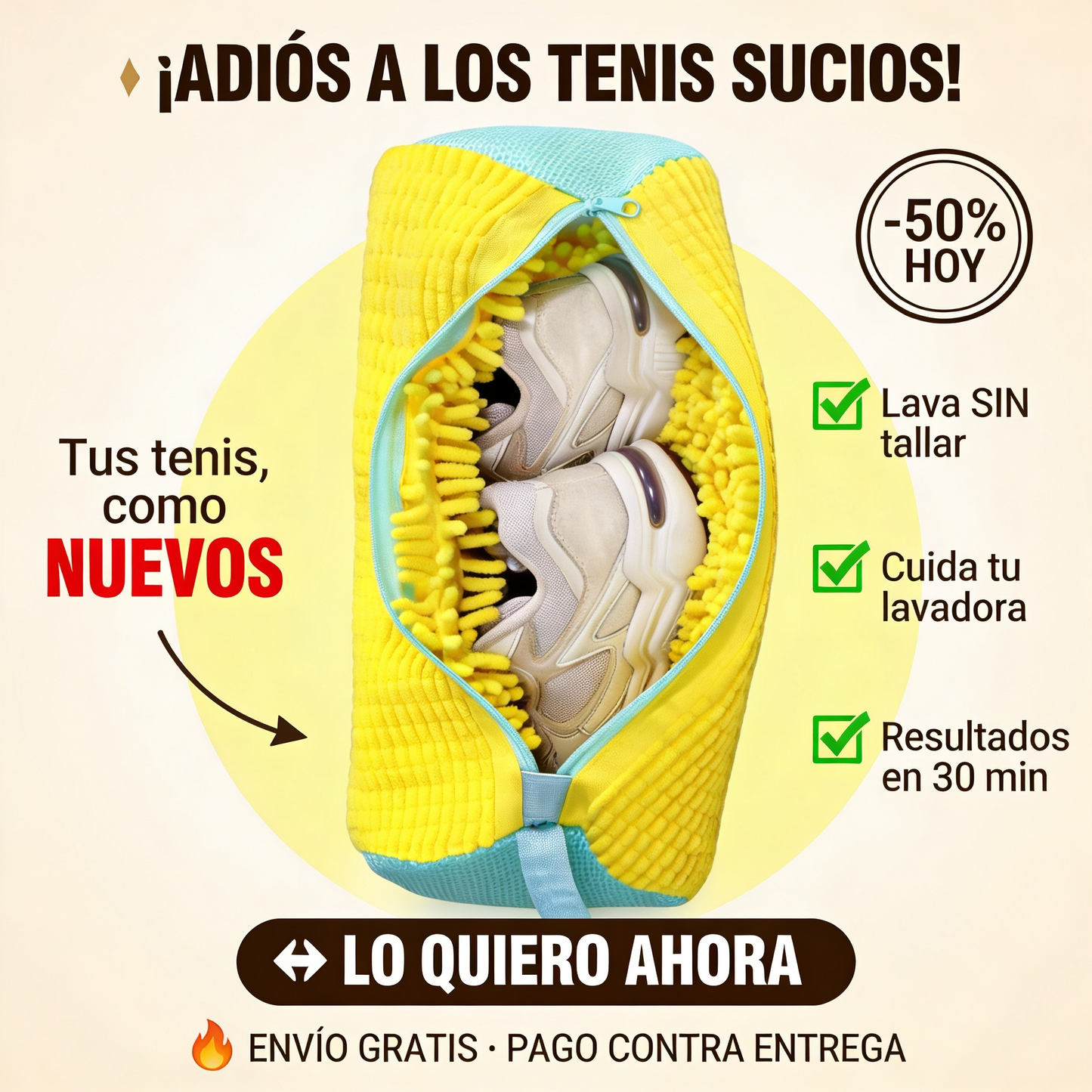 ¡Olvídate de las zapatillas sucias! 🧼👟 Bolsa Protectora Para Lavado